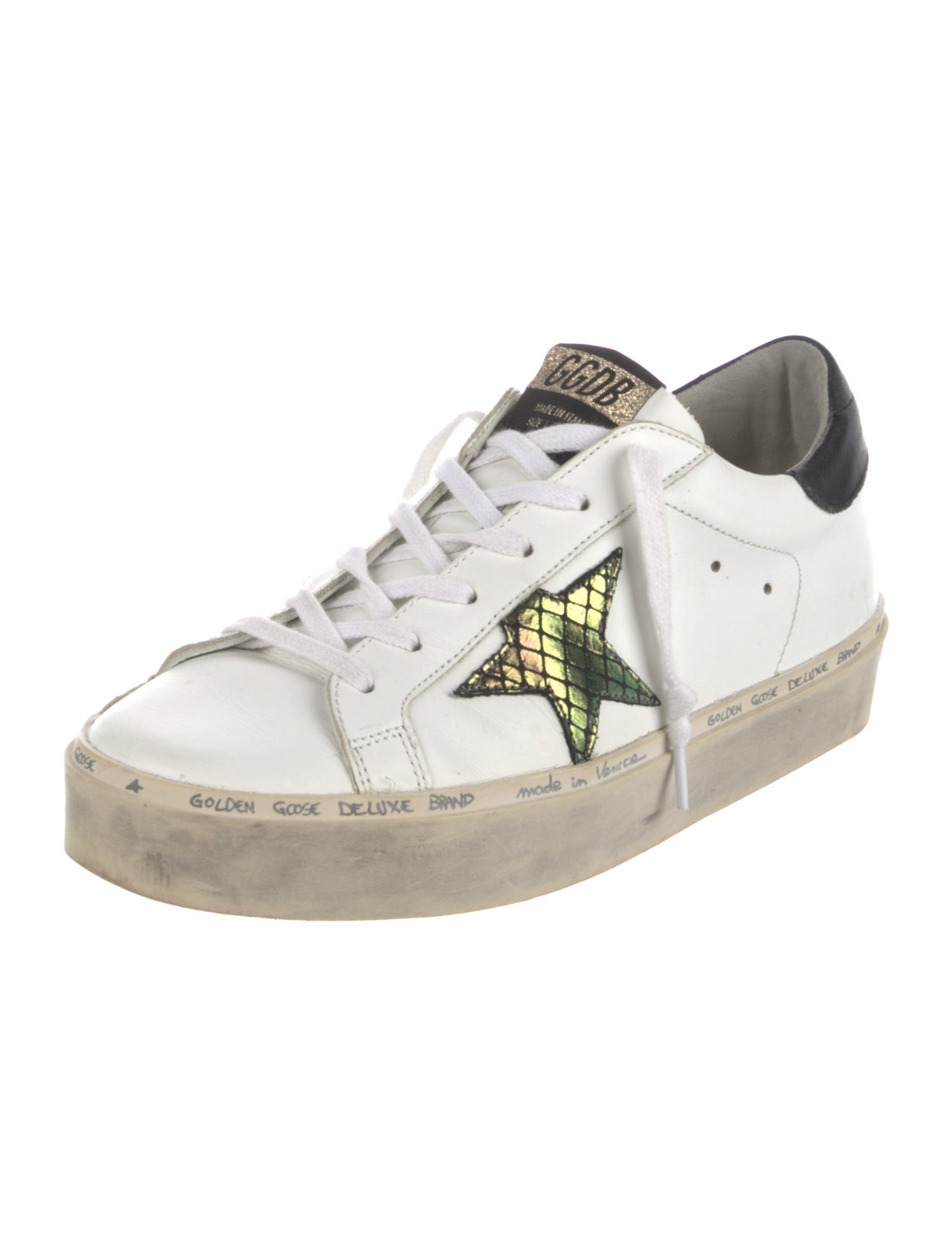 Golden Goose Leather Distressed Accents Sneakers